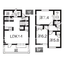 雁来3号通 徒歩6分 1-2階の物件間取画像